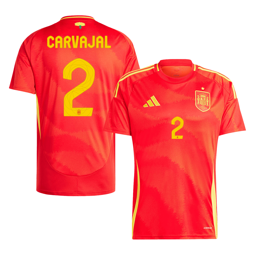 Spain CARVAJAL #2 Home Jersey EURO - gojersey
