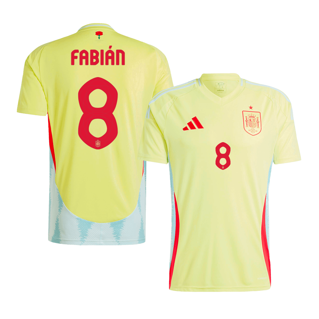 Spain FABIÁN #8 Away Jersey EURO - gojersey