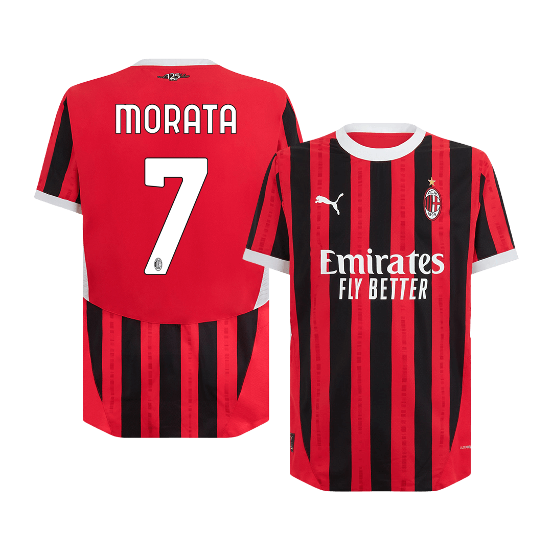 AC Milan MORATA #7 Home Jersey Authentic - gojersey