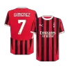 AC Milan GIMENEZ #7 Home Soccer Jersey Authentic 2024/25 - gojersey