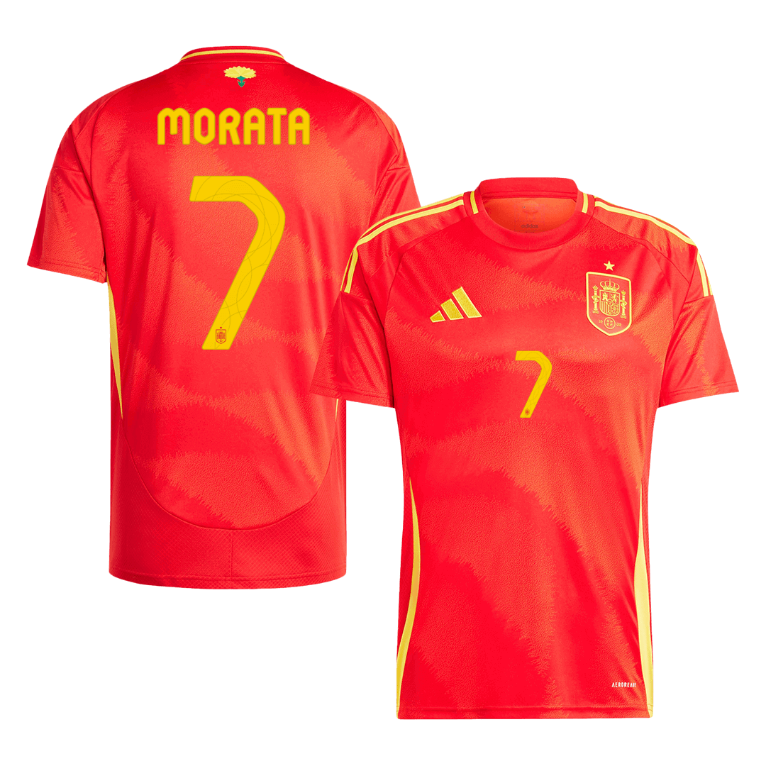 Spain MORATA #7 Home Jersey EURO - gojersey