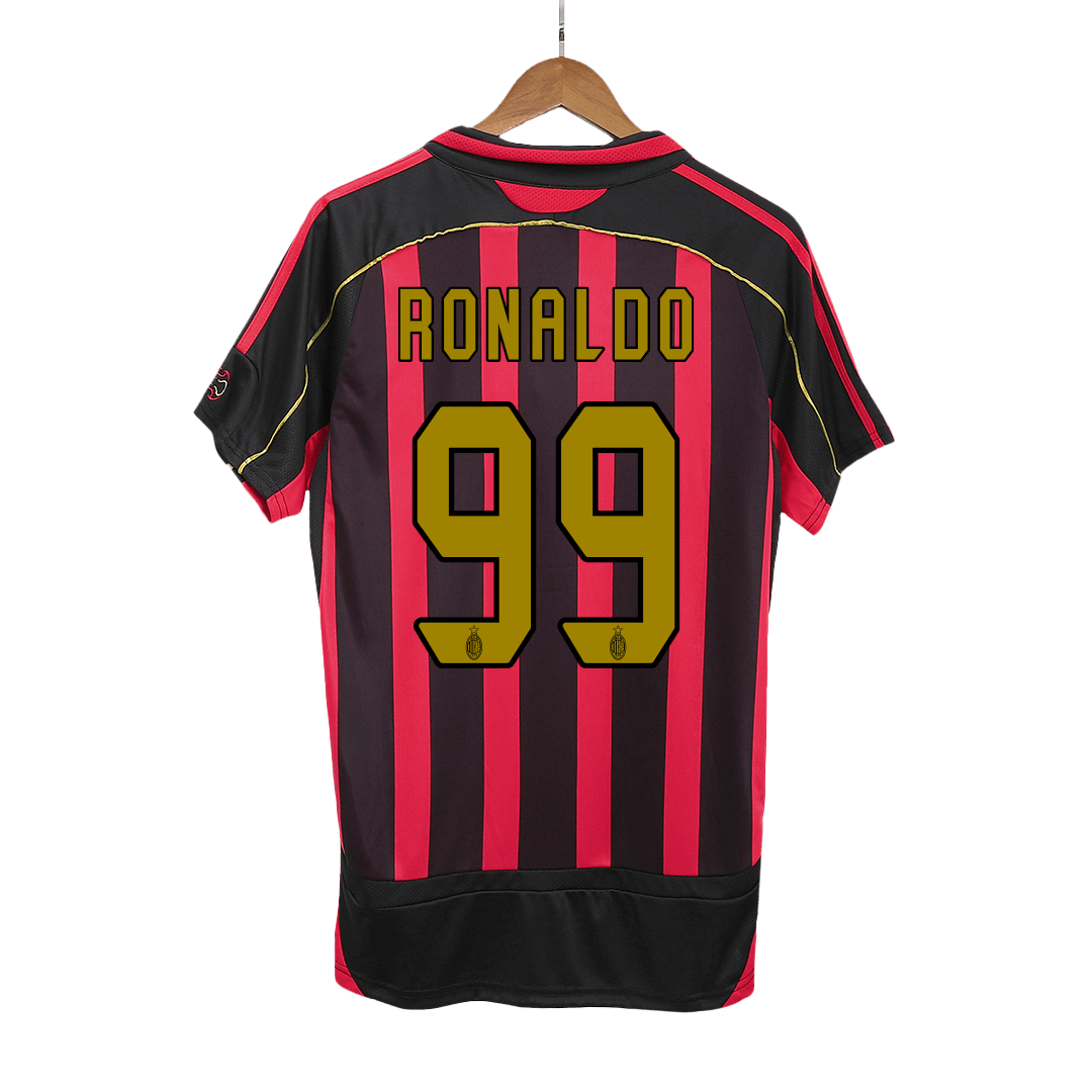 AC Milan RONALDO #99 Home Soccer Jersey Retro 2006/07 - gojersey