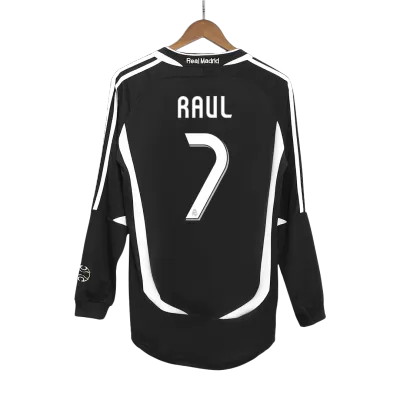 Real Madrid RAUL #7 Long Sleeve Away Soccer Jersey Retro 2006/07 - gojersey