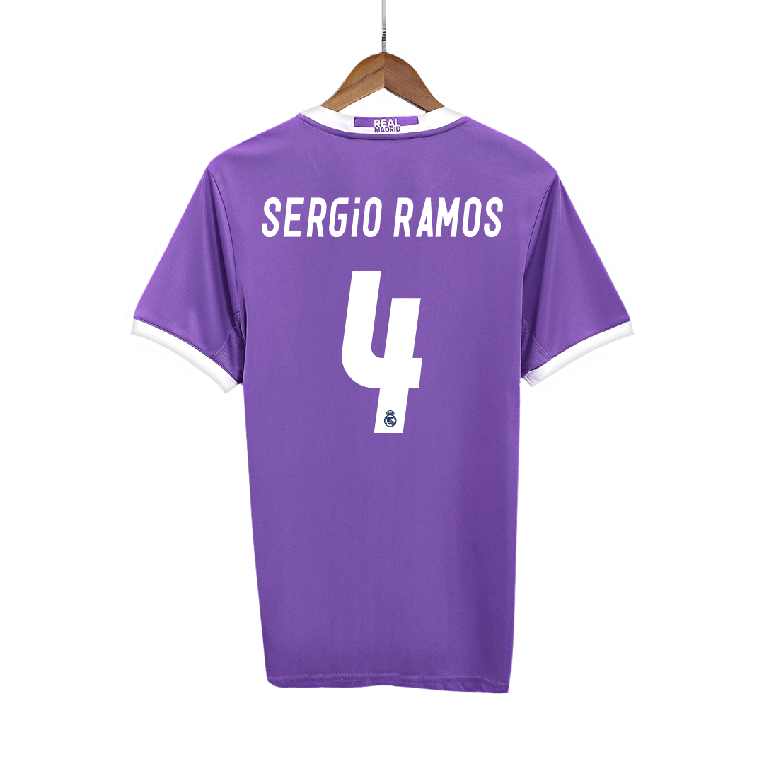 Real Madrid SERGIO RAMOS #4 Away Soccer Jersey Retro 2016/17 - gojersey