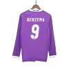 Real Madrid BENZEMA #9 Away Soccer Jersey Retro 2016/17 - Long Sleeve - gojersey