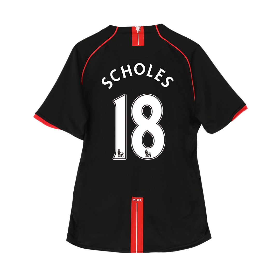Manchester United SCHOLES #18 Away Soccer Jersey Retro 2007/08 - gojersey