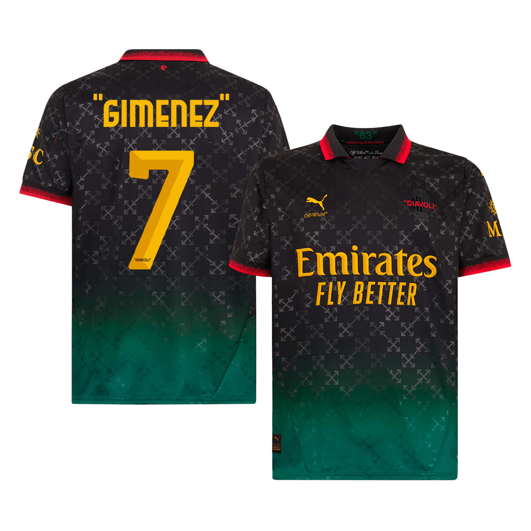 AC Milan "GIMENEZ" #7 Fourth Away Soccer Jersey - gojersey