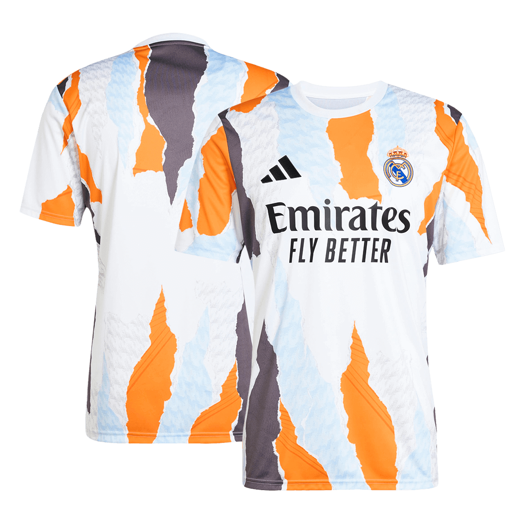 Real Madrid Pre-Match Training Soccer Jersey - White - gojersey