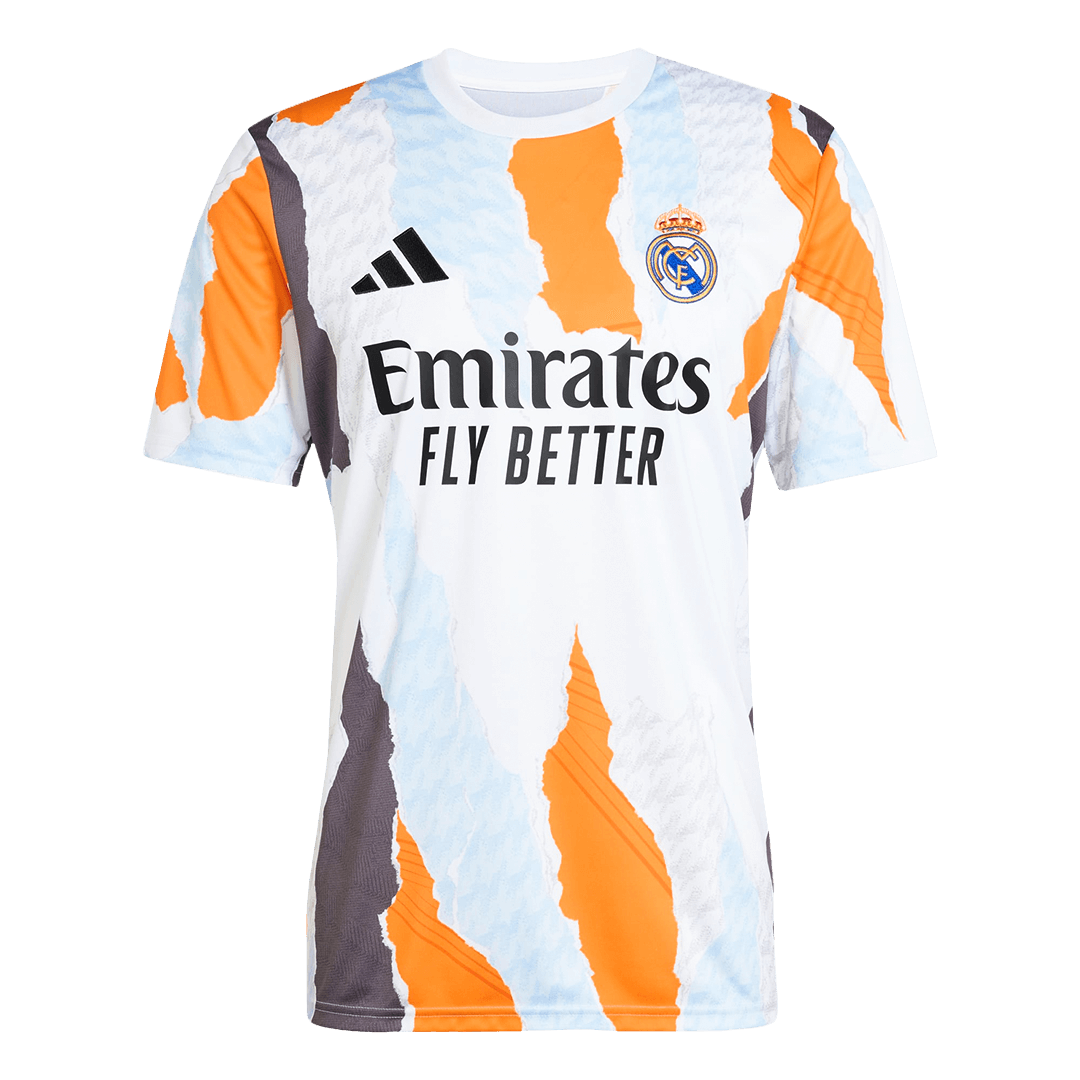 Real Madrid Pre-Match Training Soccer Jersey - White - gojersey