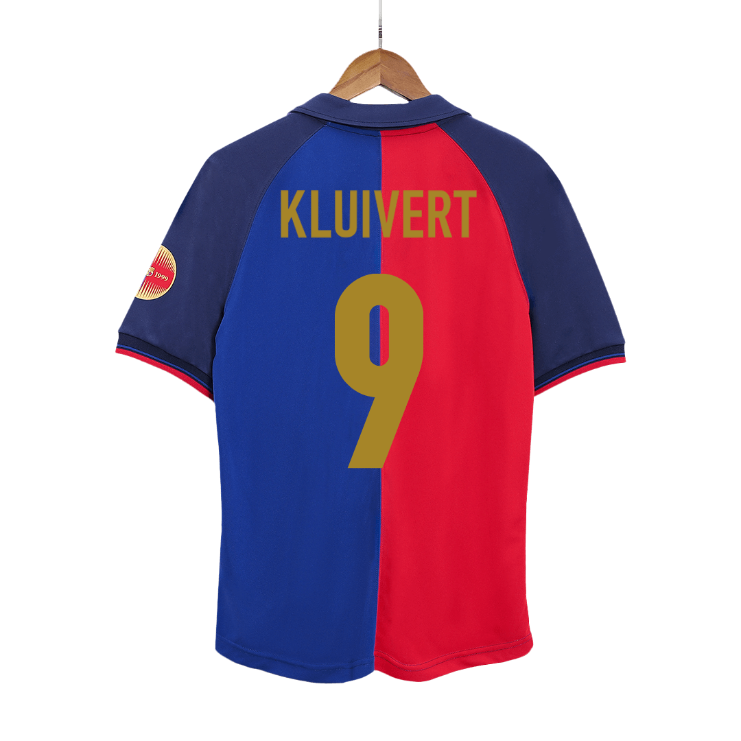 Barcelona KLUIVERT #9 Home Soccer Jersey Retro 1999/00 - 100th Anniversary - gojersey