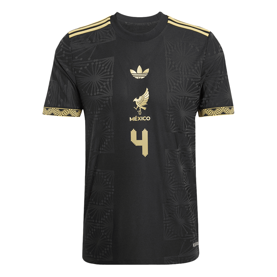 Mexico E.ÁLVAREZ #4 Third Away Soccer Jersey Authentic 2025 -Gold Cup - gojersey