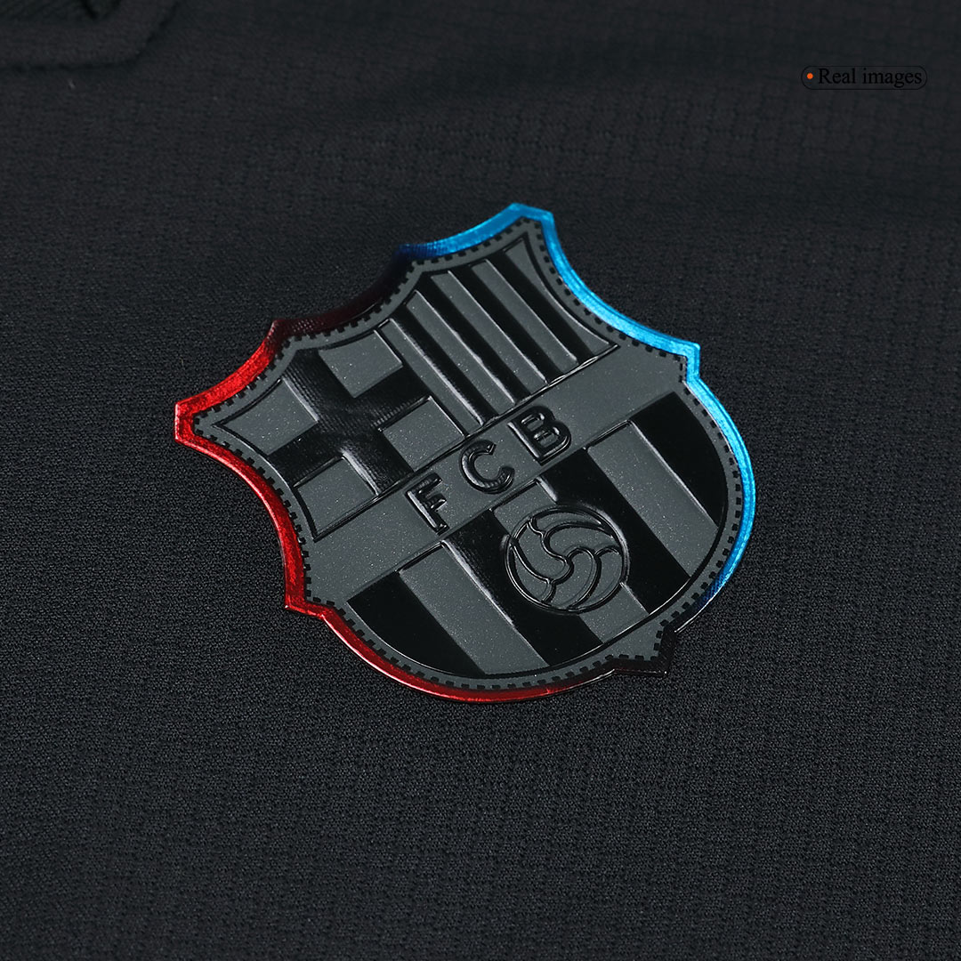 Barcelona X Travis Scott Away Soccer Jersey Black - gojersey