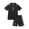 Kid's Mexico Third Away Soccer Jersey Kit(Jersey+Shorts) 2025 Black - Gold Cup - gojersey