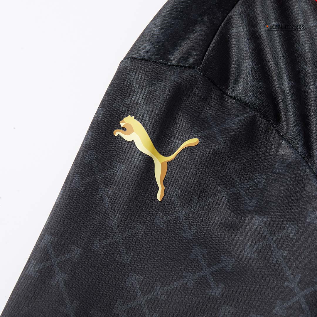 Kid's AC Milan Fourth Away Soccer Jersey Kit(Jersey+Shorts) Green&Black - gojersey