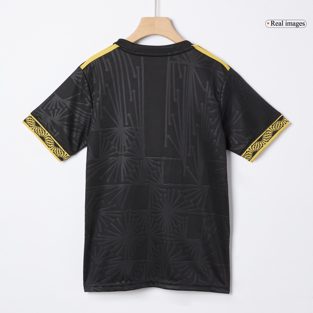 Kid's Mexico Third Away Soccer Jersey Kit(Jersey+Shorts) 2025 Black - Gold Cup - gojersey