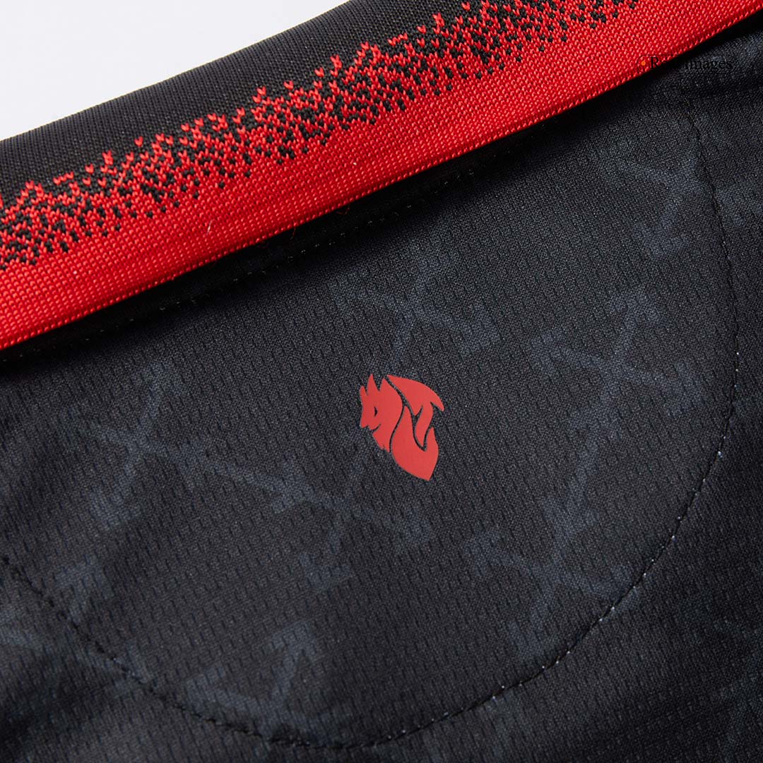 Kid's AC Milan Fourth Away Soccer Jersey Kit(Jersey+Shorts) Green&Black - gojersey