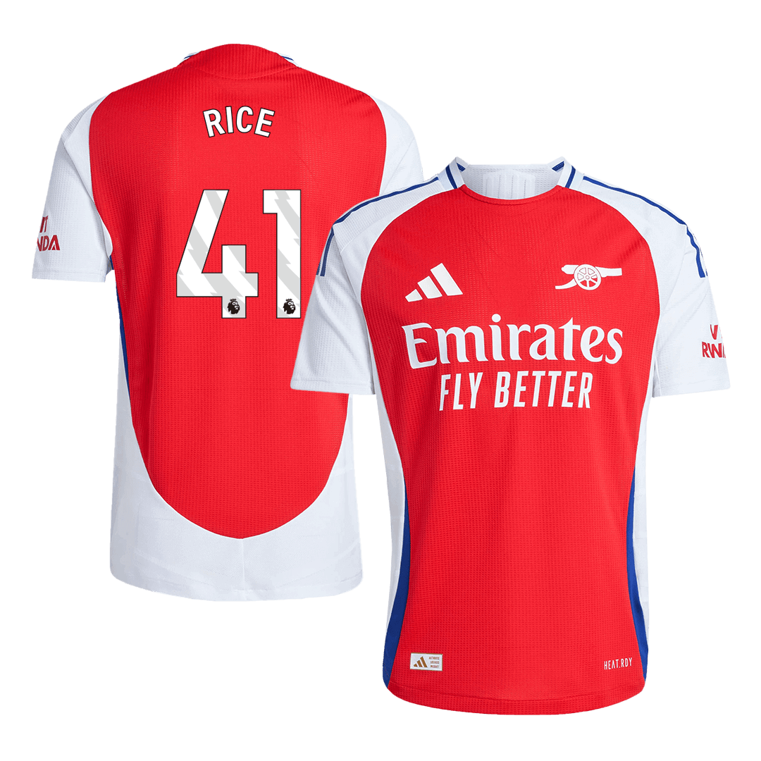 Arsenal RICE #41 Home Soccer Jersey Authentic - gojersey