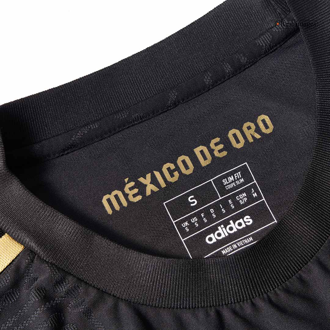 Mexico Third Away Soccer Jersey Kit Authentic 2025 (Jersey+Shorts) - Long Sleeve - Gold Cup - gojersey