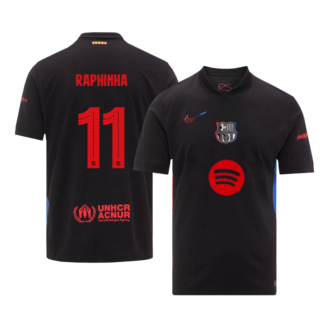 Barcelona RAPHINHA #11 Away Jersey - UCL Edition (Spotify Logo Without Text) - gojersey