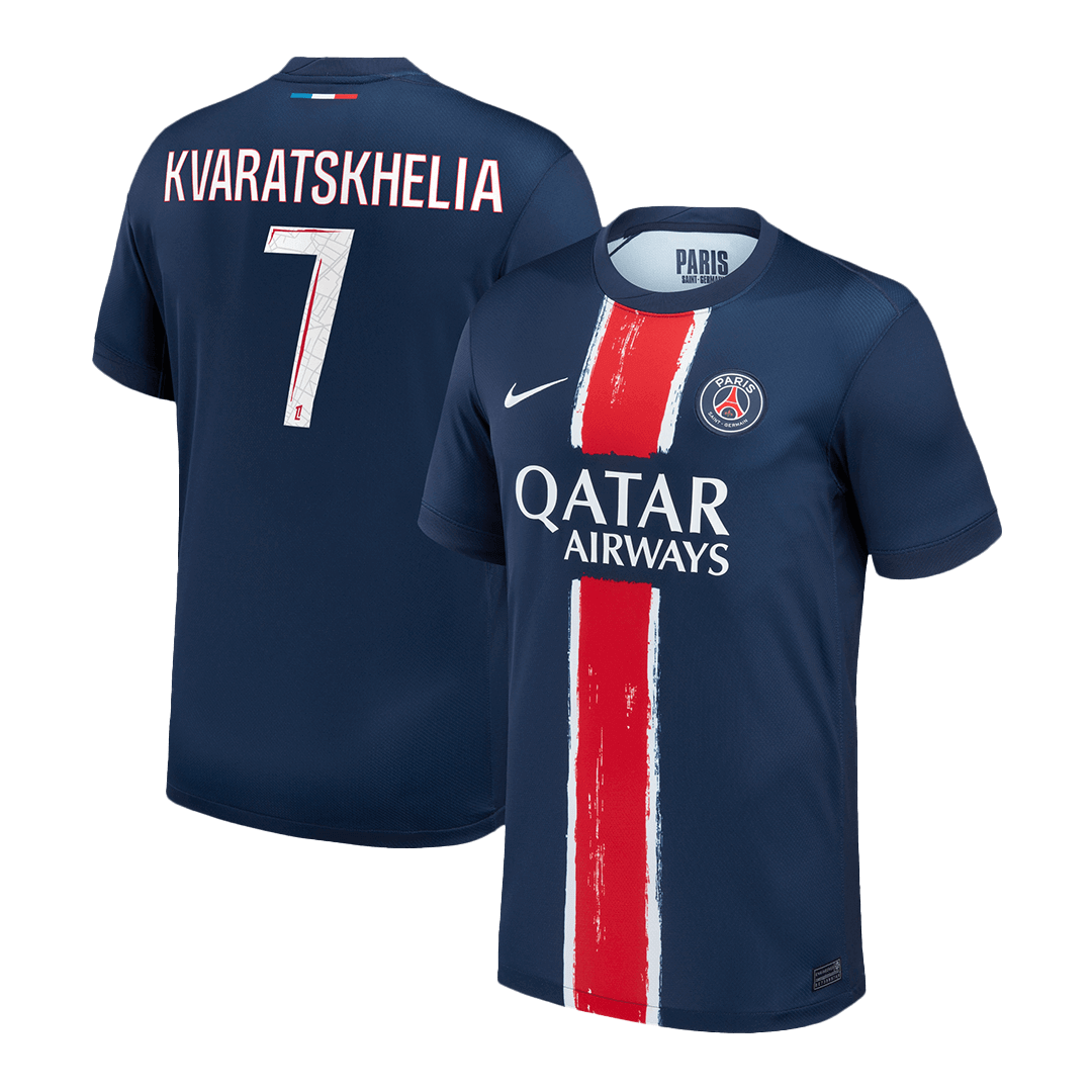 PSG KVARATSKHELIA #7 Home Soccer Jersey - gojersey