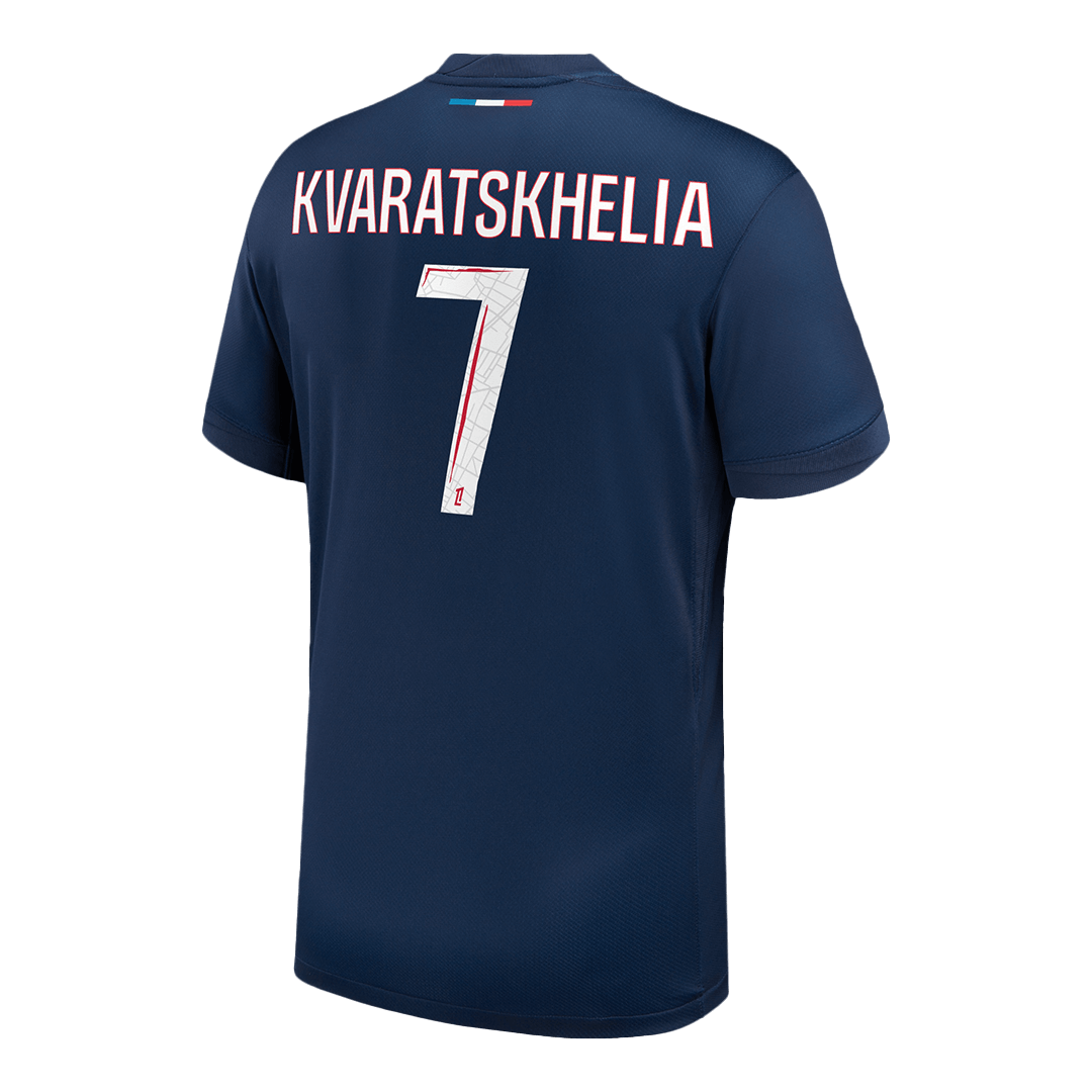 PSG KVARATSKHELIA #7 Home Soccer Jersey - gojersey