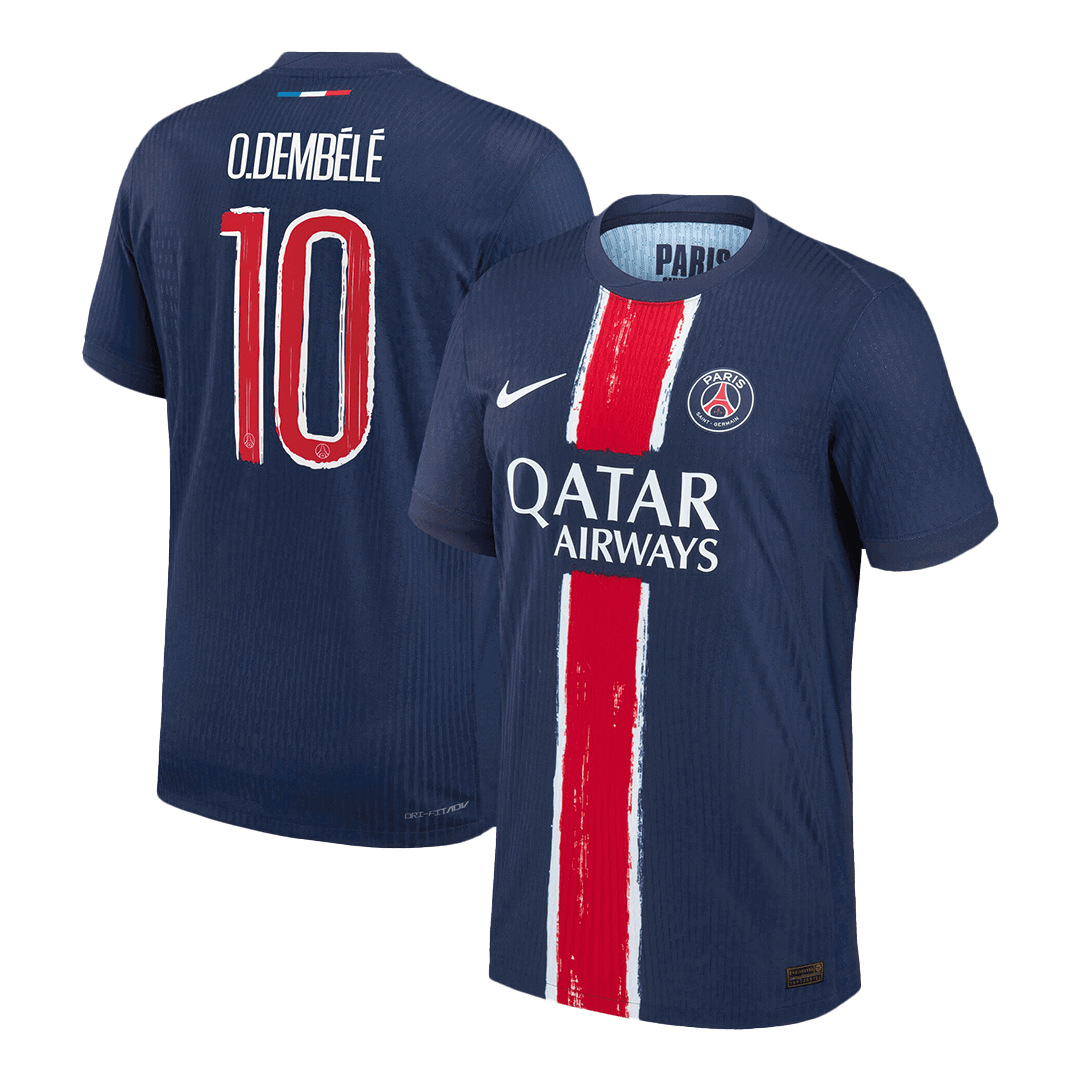 PSG O.DEMBÉLÉ #10 Home Soccer Jersey Authentic - UCL Edition - gojersey