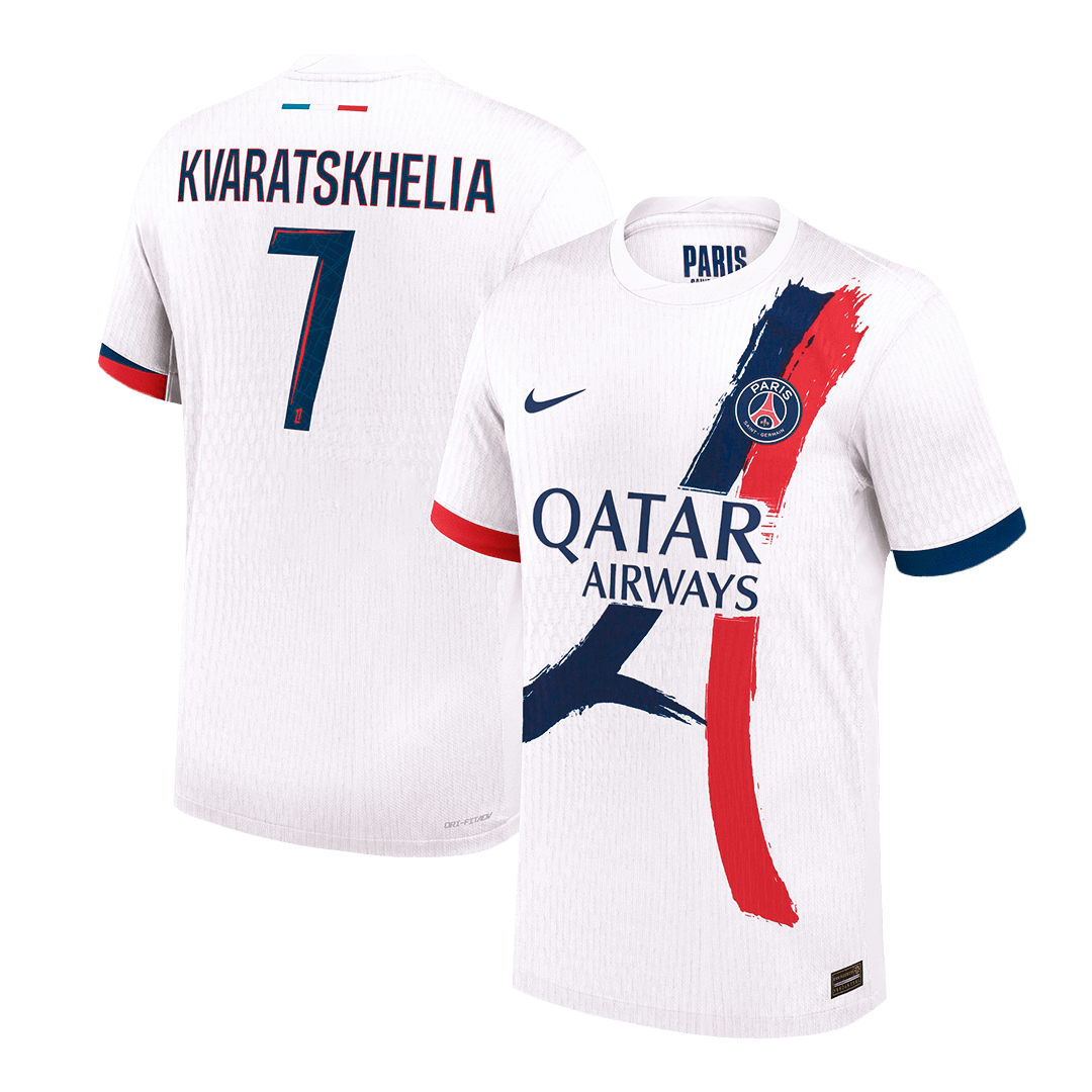 PSG KVARATSKHELIA #7 Away Soccer Jersey Authentic - gojersey