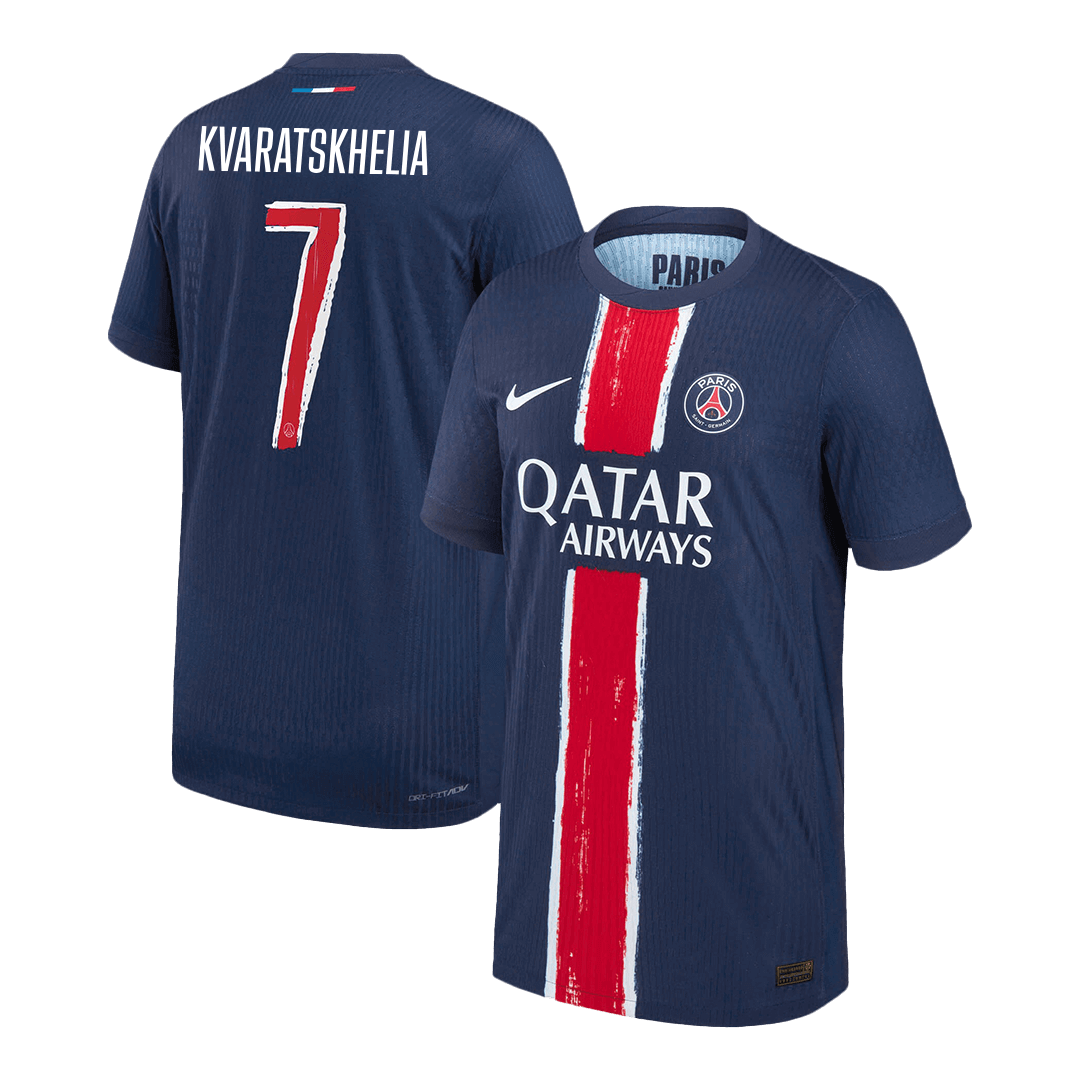 PSG KVARATSKHELIA #7 Home Soccer Jersey Authentic - UCL Edition - gojersey