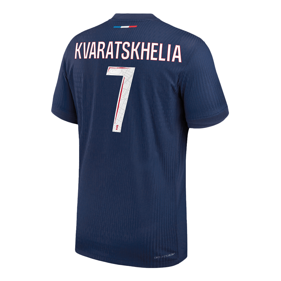 PSG KVARATSKHELIA #7 Home Soccer Jersey Authentic - gojersey