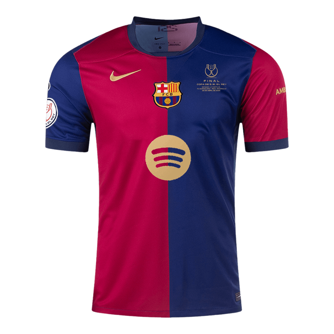 Barcelona Home Jersey - Copa del Rey Final - gojersey