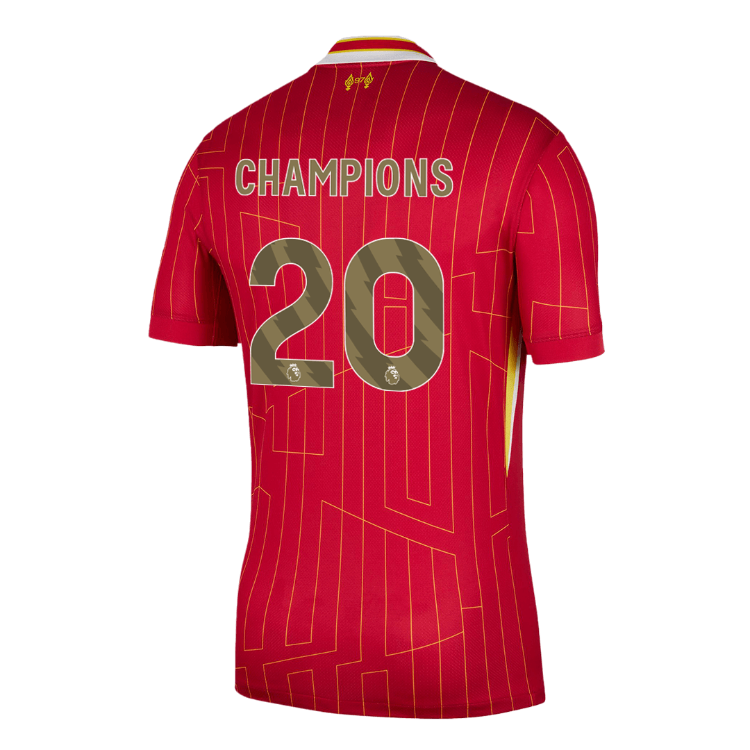 Liverpool CHAMPIONS #20 Home Soccer Jersey - gojersey
