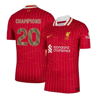 Liverpool CHAMPIONS #20 Home Soccer Jersey Authentic 2024/25 - gojersey