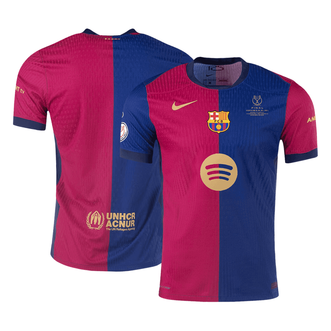 Barcelona Home Soccer Jersey Authentic - Copa del Rey Final - gojersey