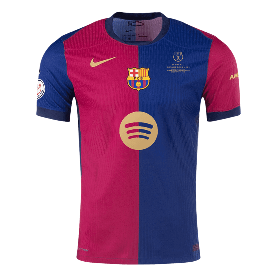 Barcelona Home Soccer Jersey Authentic - Copa del Rey Final - gojersey