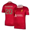 Liverpool CHAMPIONS #20 Home Soccer Jersey 2024/25 - gojersey