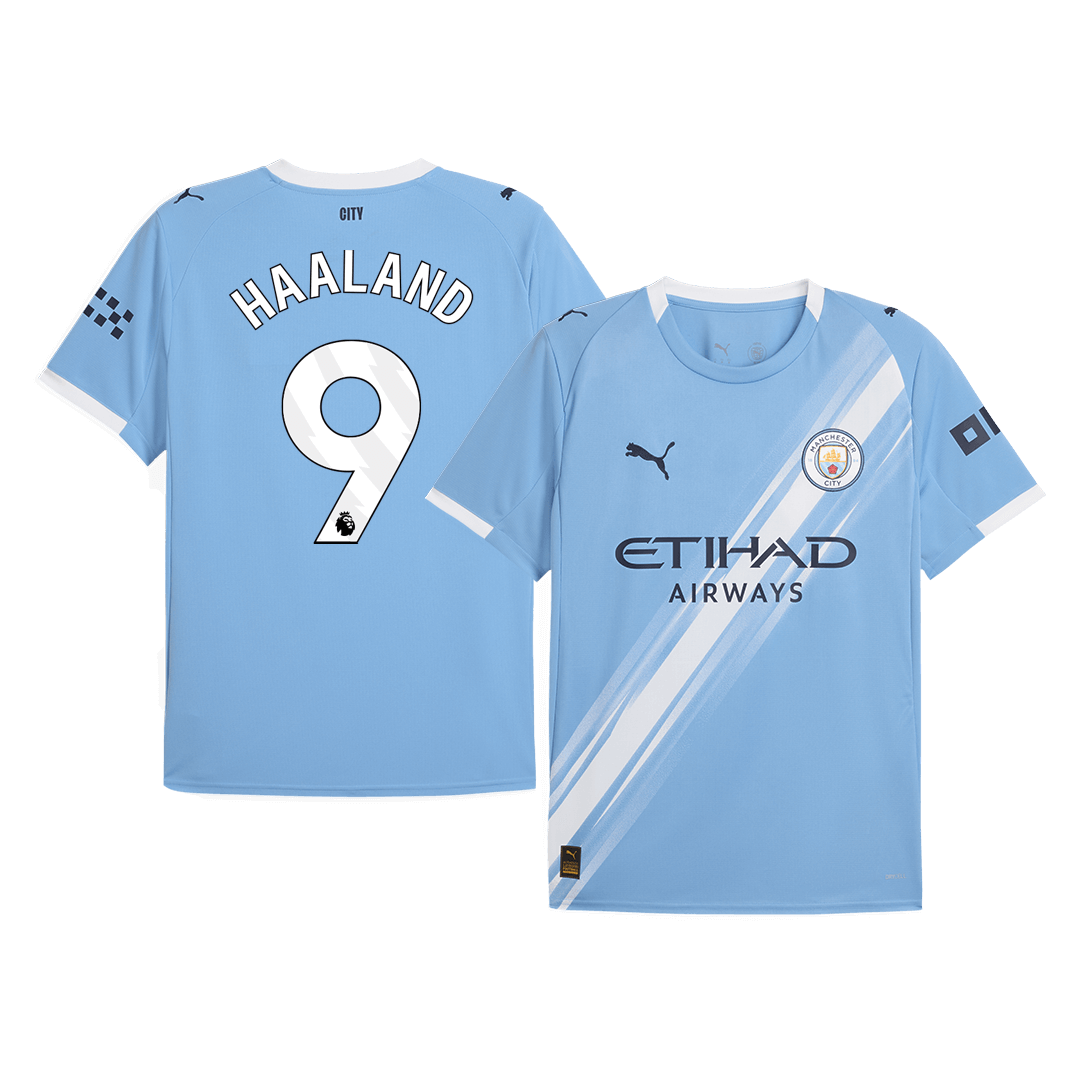 HAALAND #9 Manchester City Home Soccer Jersey 2025/26 Blue - gojersey