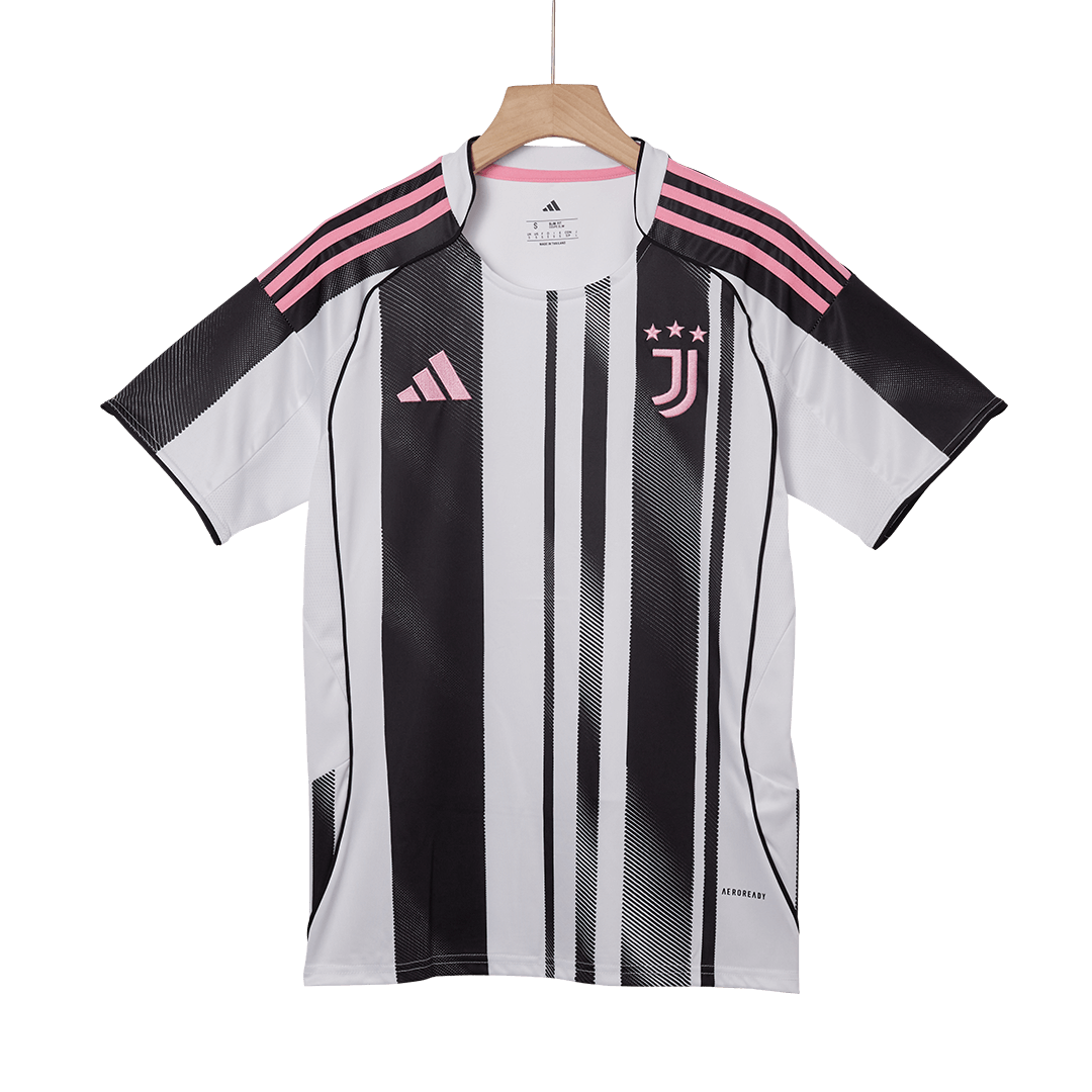 Juventus Home Soccer Jersey 2025/26 Black&White - gojersey