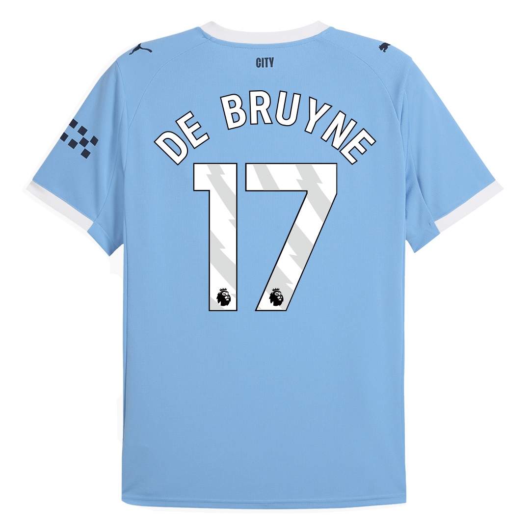 DE BRUYNE #17 Manchester City Home Soccer Jersey 2025/26 Blue - gojersey