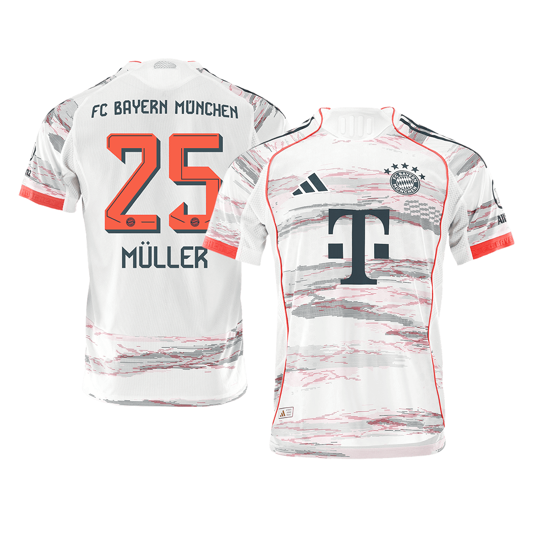 Bayern Munich MÜLLER #25 Away Soccer Jersey Authentic 2025/26 - gojersey