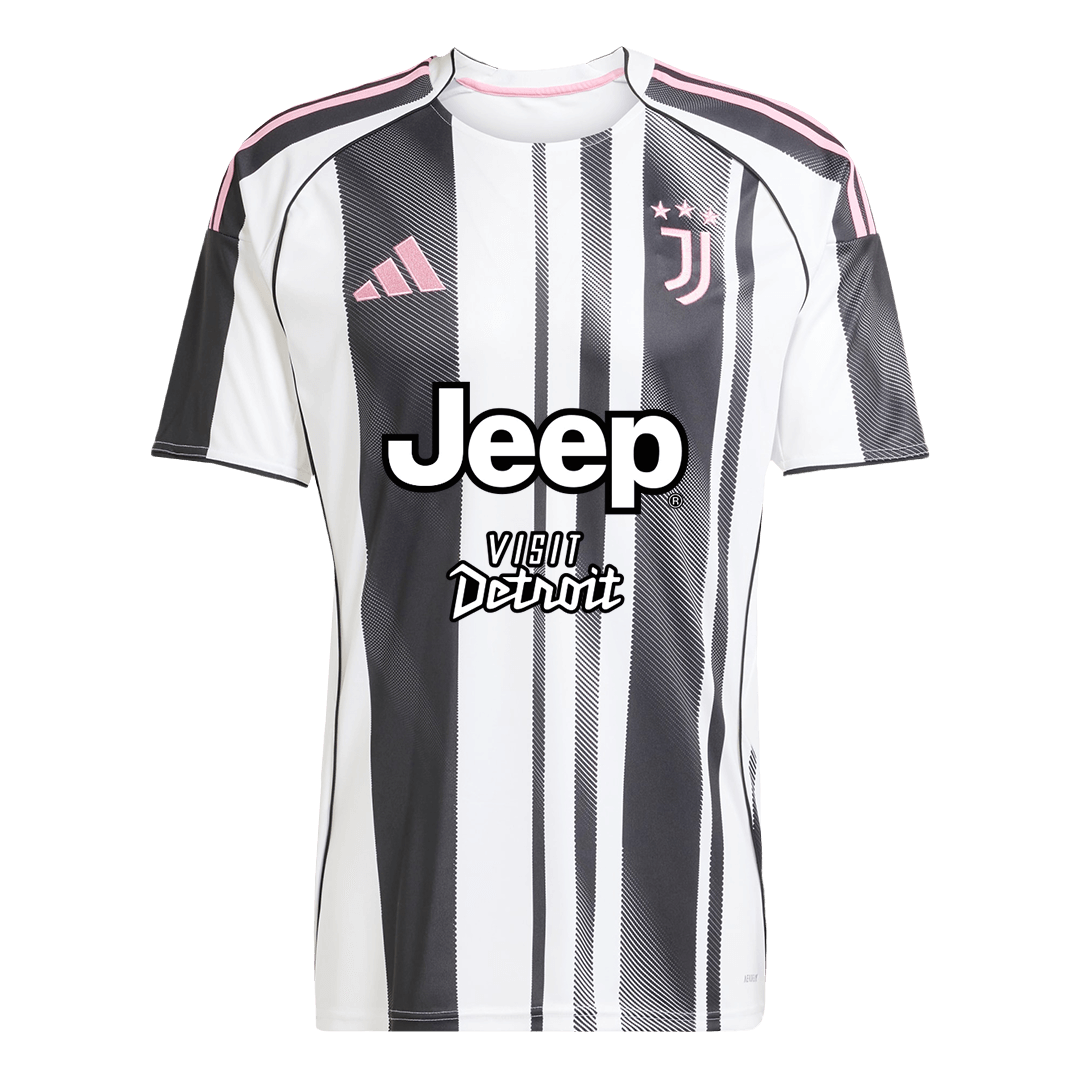 Juventus Home Soccer Jersey 2025/26 Black&White - gojersey