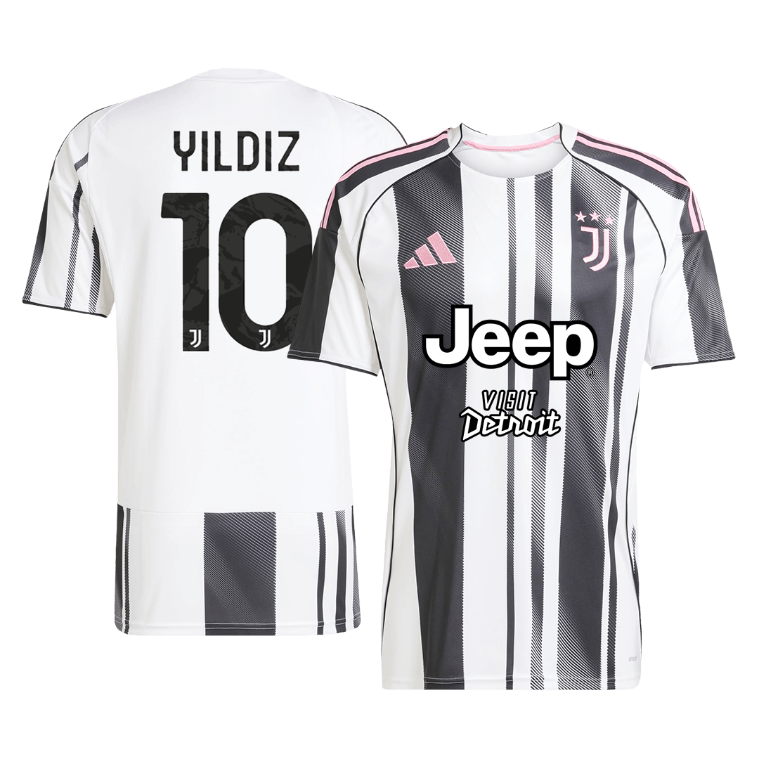 YILDIZ #10 Juventus Home Soccer Jersey 2025/26 Black&White - gojersey