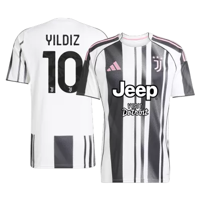 YILDIZ #10 Juventus Home Soccer Jersey 2025/26 Black&White - gojersey