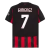 GIMENEZ #7 AC Milan Home Soccer Jersey 2025/26 Red&Black - gojersey