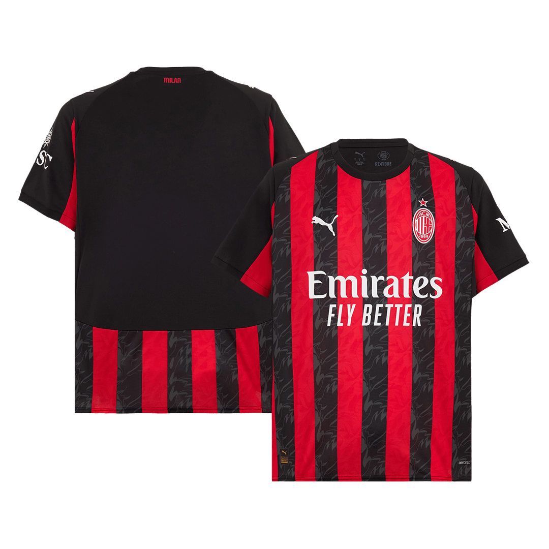 AC Milan Home Soccer Jersey 2025/26 Red&Black - gojersey
