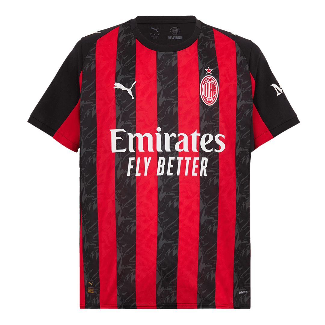 AC Milan Home Soccer Jersey 2025/26 Red&Black - gojersey