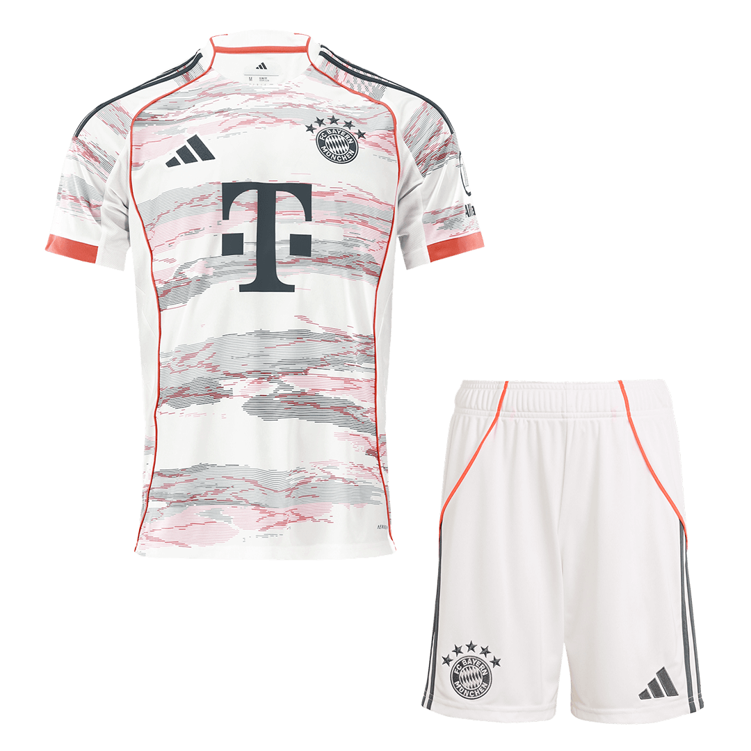 Bayern Munich Away Soccer Jersey Kit 2025/26 (Jersey+Shorts) - gojersey