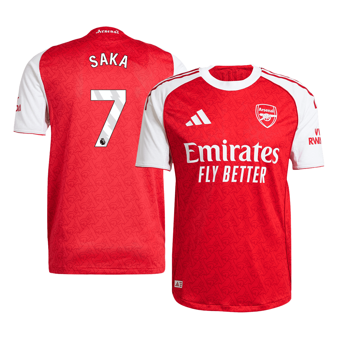 Arsenal SAKA #7 Home Soccer Jersey Authentic 2025/26 - gojersey