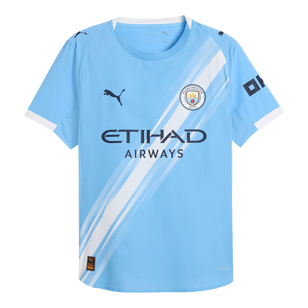 Authentic Manchester City Home Soccer Jersey 2025/26 Blue - gojersey