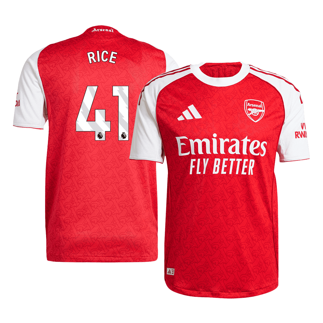 Arsenal RICE #41 Home Soccer Jersey Authentic 2025/26 - gojersey