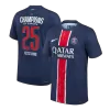 PSG CHAMPIONS #25 Home Soccer Jersey Authentic 2024/25 Navy - CHAMPIONS OF EUROPE - gojersey